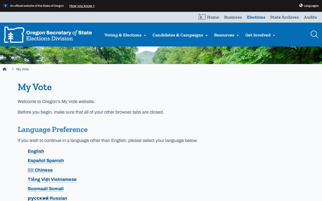 Beaverton residents directory Oregon My Vote gateway