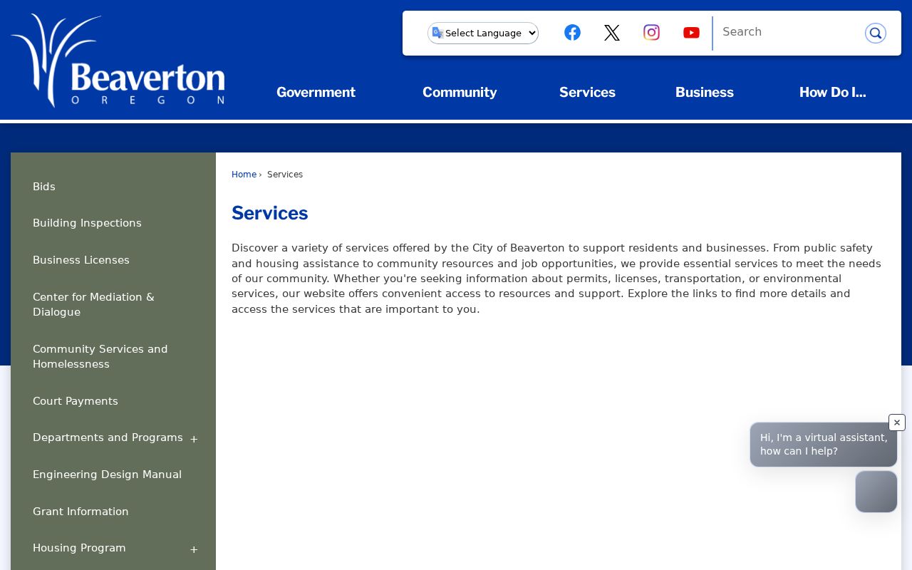 Beaverton ZIP code directory City of Beaverton services context